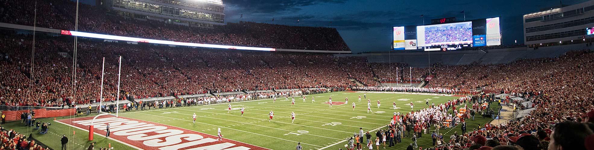 Photo of Camp Randall Football Game Played At Night